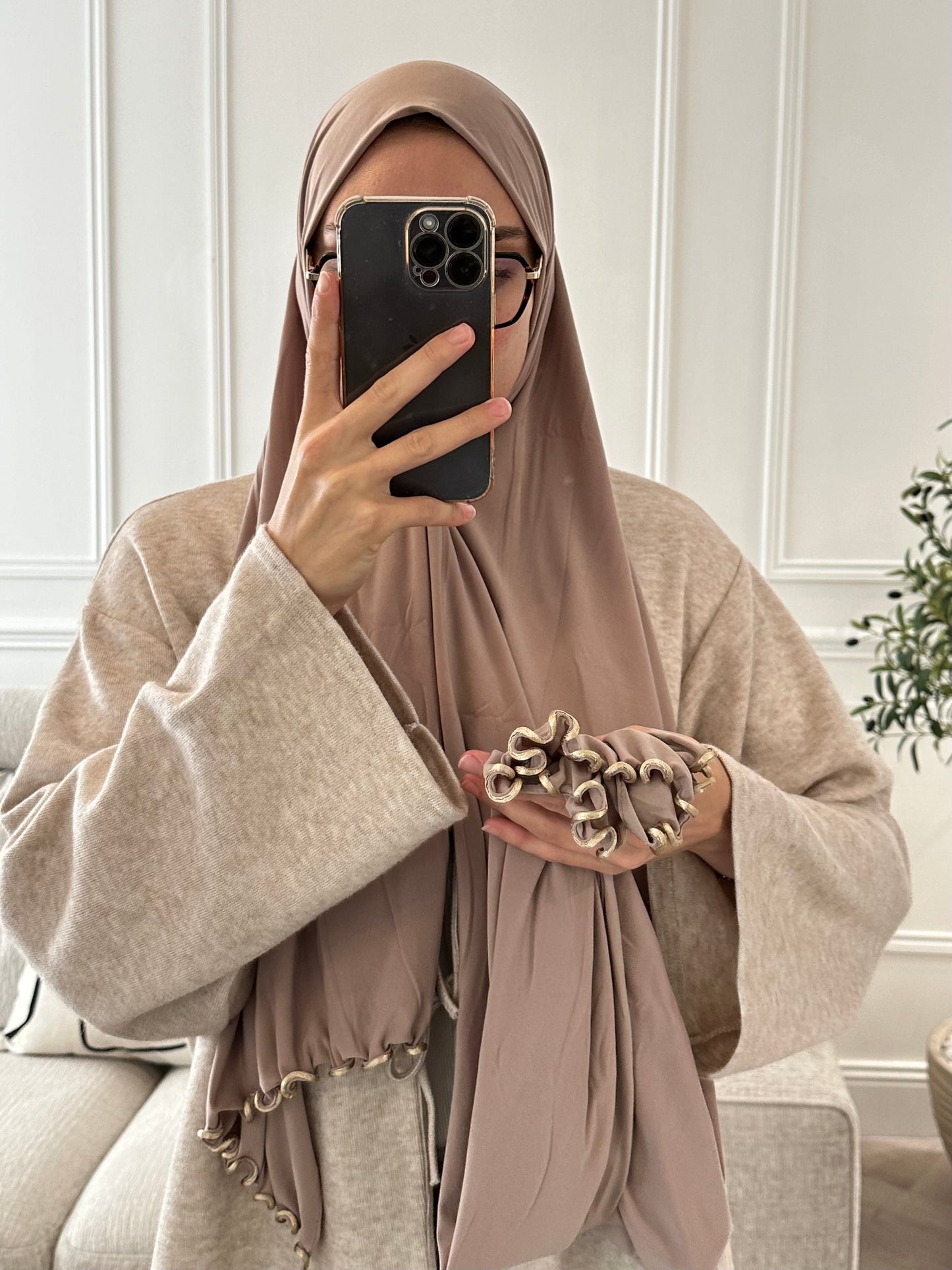 Hijab Jersey Luxe Premium frisé