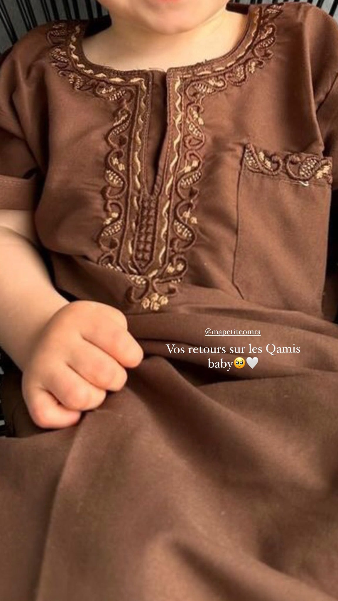 Qamis enfant manche courte