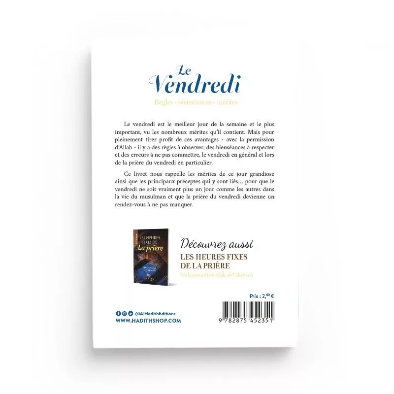 Le Vendredi - Règles, Bienséances et Mérites - livre de poche