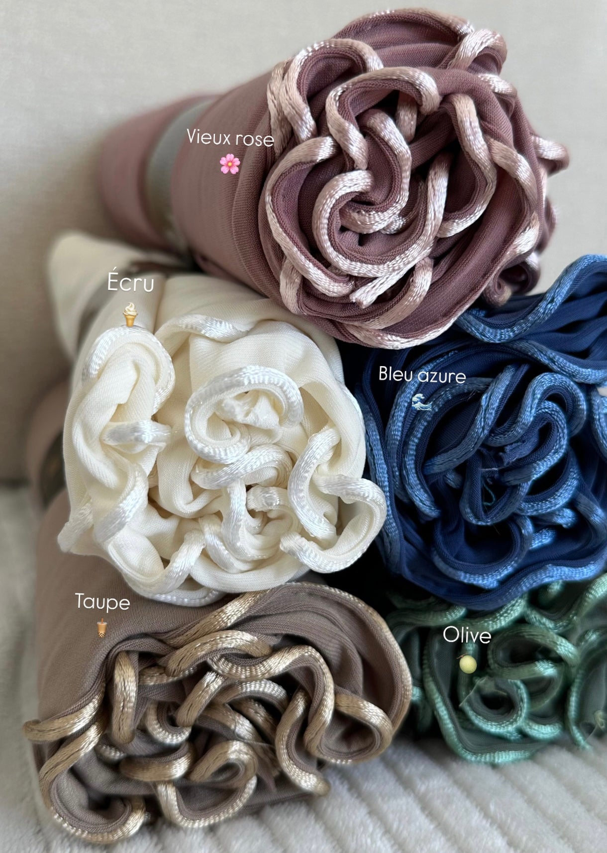 Hijab Jersey Luxe Premium frisé