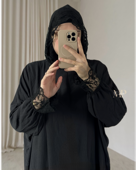 Robe de prière Dentelle - Noir