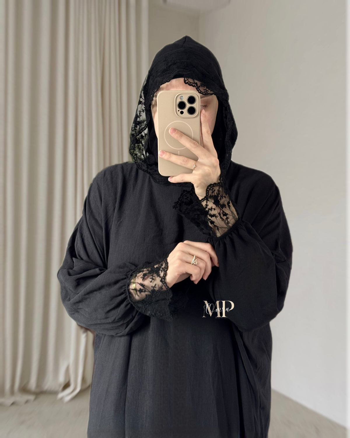 Robe de prière Dentelle - Noir