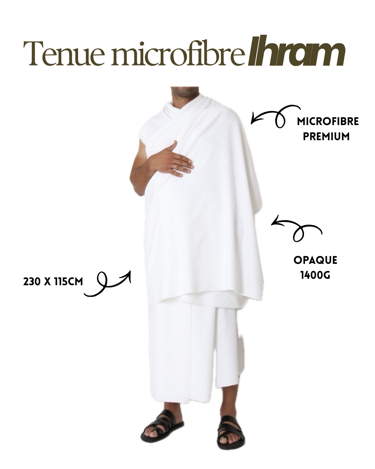 Tenue Ihram Microfibre Hajj Omra - New !