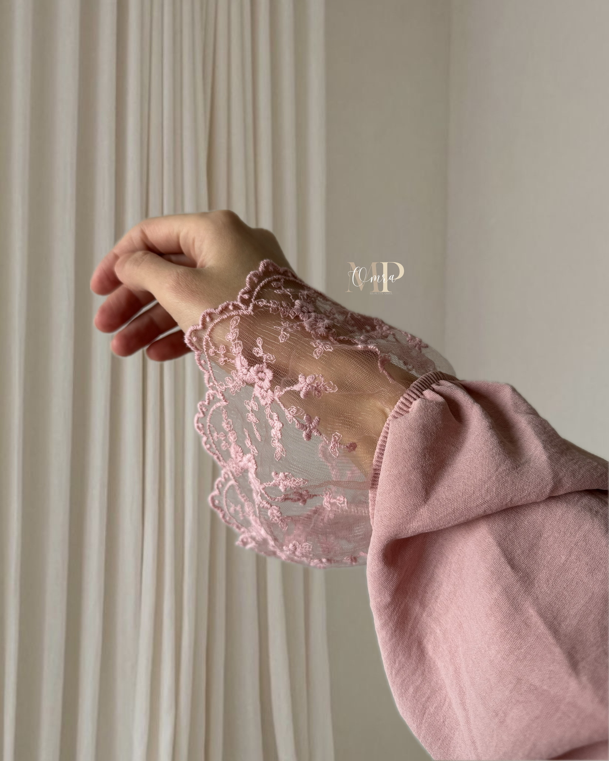 Robe de prière Dentelle - Rose
