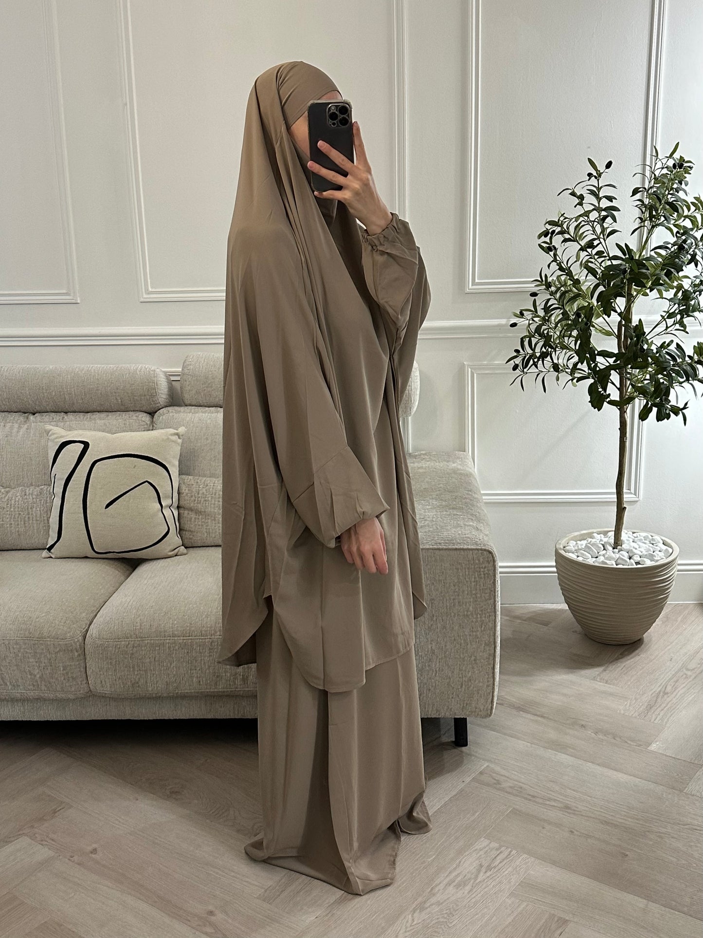 Jilbeb 2 pièces jupe - Taupe